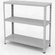 Estante de aço com 3 prateleiras com reforço.