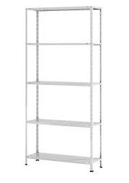 Estante de aço com 5 prateleiras.