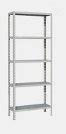 Estante de aço com 5 prateleiras.