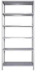 Estante de aço com 6 prateleiras com reforço.