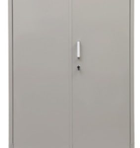 Armário de aço com chave.