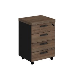 Gaveteiro móvel com 4 gavetas.